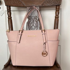 Michael Michael Kors Jet Set East West Saffiano Tote Ballet Pink